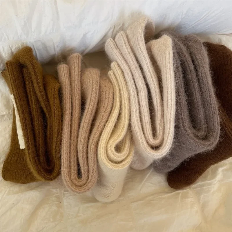 Thermal Sock Wool - Rabbit Hair Winter Woman Socks Solid