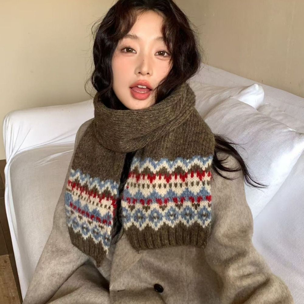 Classic Wool Jacquard Knitted  - огляд і ціна Wool Scarf Men