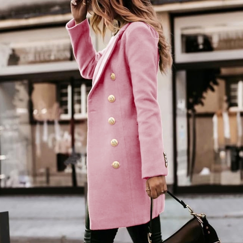 831A Womens Fall Winter Wool C - огляд і ціна Wool Coat Peacoat