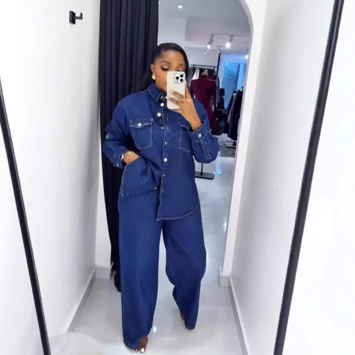 Jeans 2 Piece Sets Women Denim - огляд і ціна Down Jacket Packable