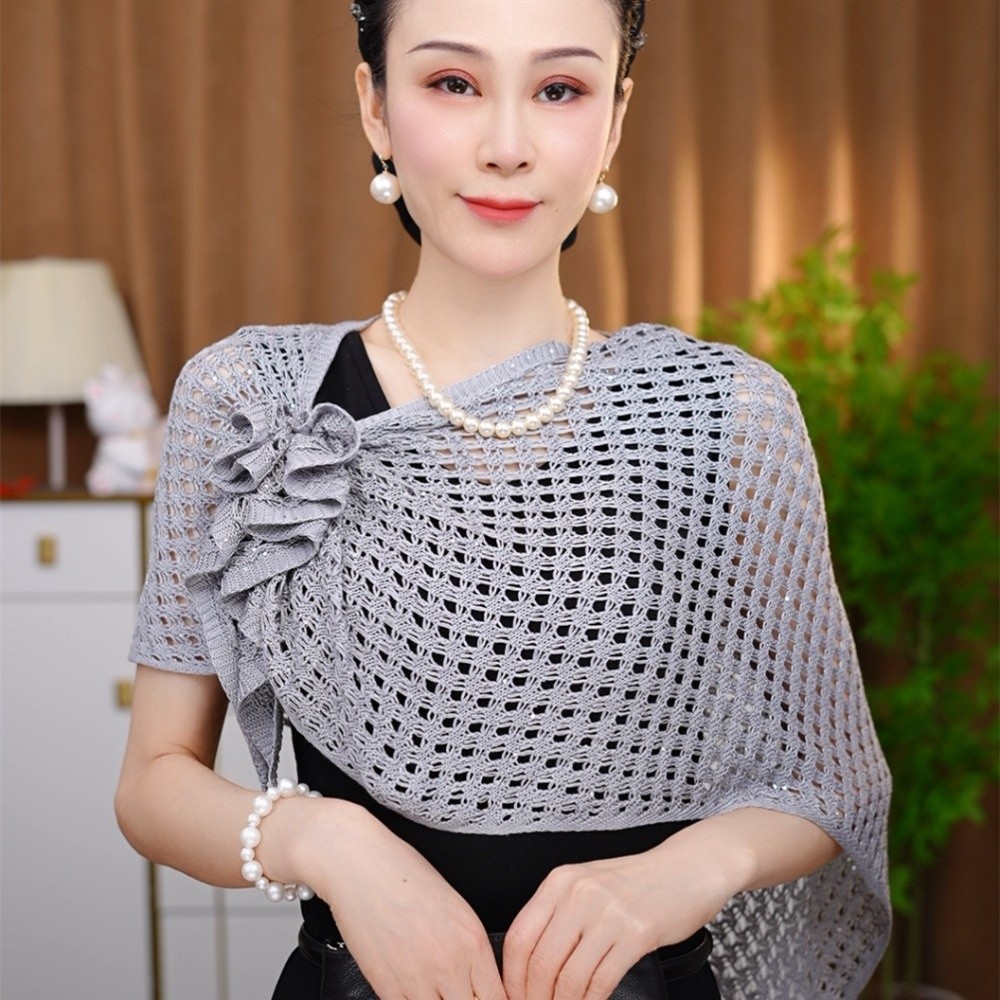 Sparkly Design Hollow Out Card - огляд і ціна Shawl Wrap Winter