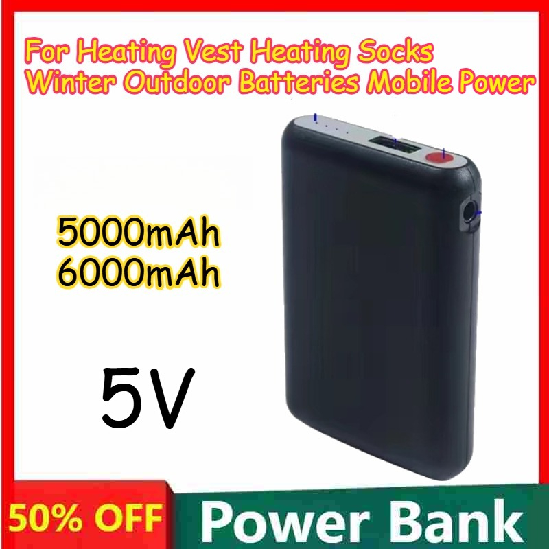 5000mAh 6000mAh 5V Rechargeabl - огляд і ціна Heated Vest Battery