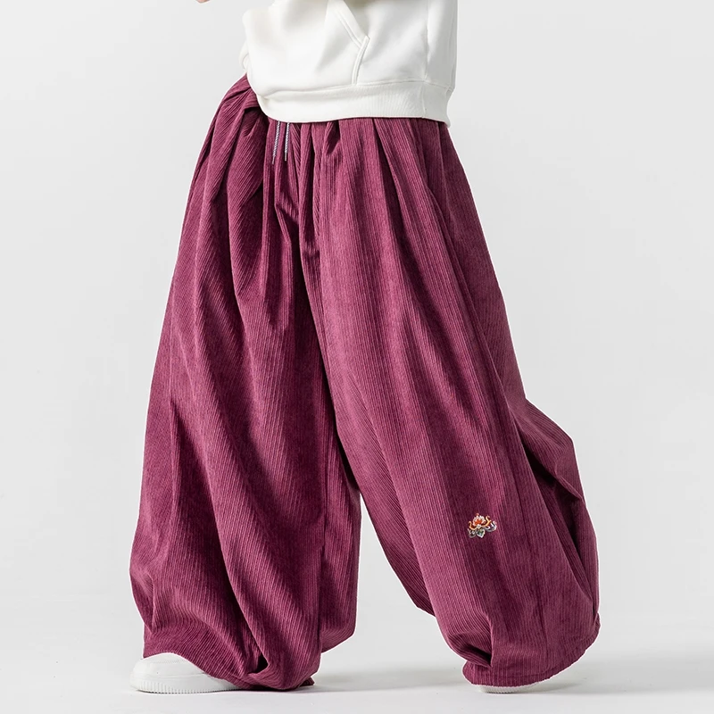 Men Corduroy Wide Leg Pants Me - огляд і ціна Corduroy Pant Warm