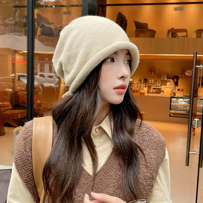 Knitted Bonnet Hoods Female Wi - огляд і ціна Knit Beanie Hat Warm