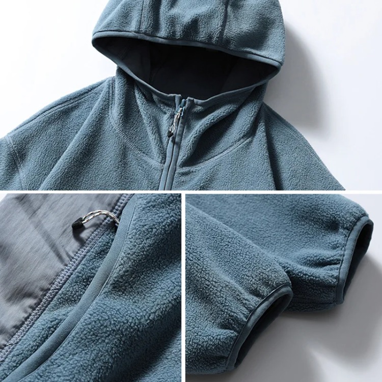 Mens Hoodie Autumn Winter Cott - огляд і ціна Sherpa Hoodie Fleece