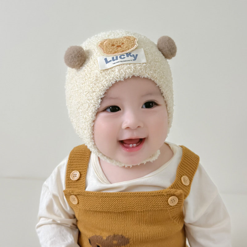 Cute Bear Baby Ear Protection  - огляд і ціна Knit Beanie Hat Warm