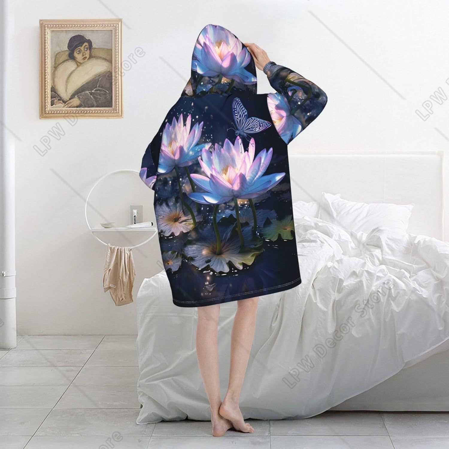 Fantasy Waterlily Wearable Bla - огляд і ціна Sherpa Hoodie Fleece