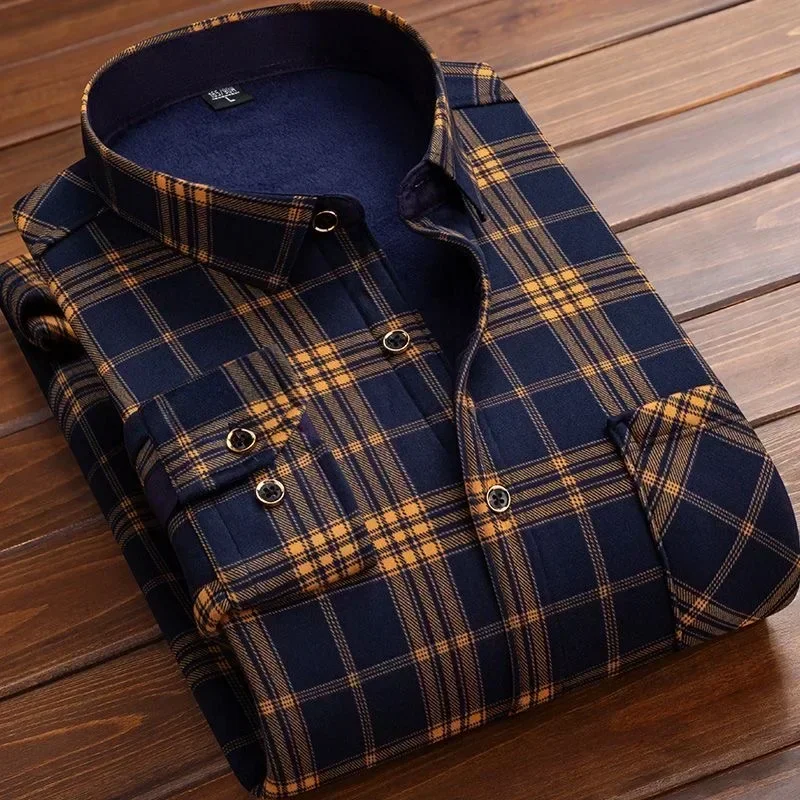2025 Men's Winter Warm Long Sl - огляд і ціна Flannel Shirt Lined