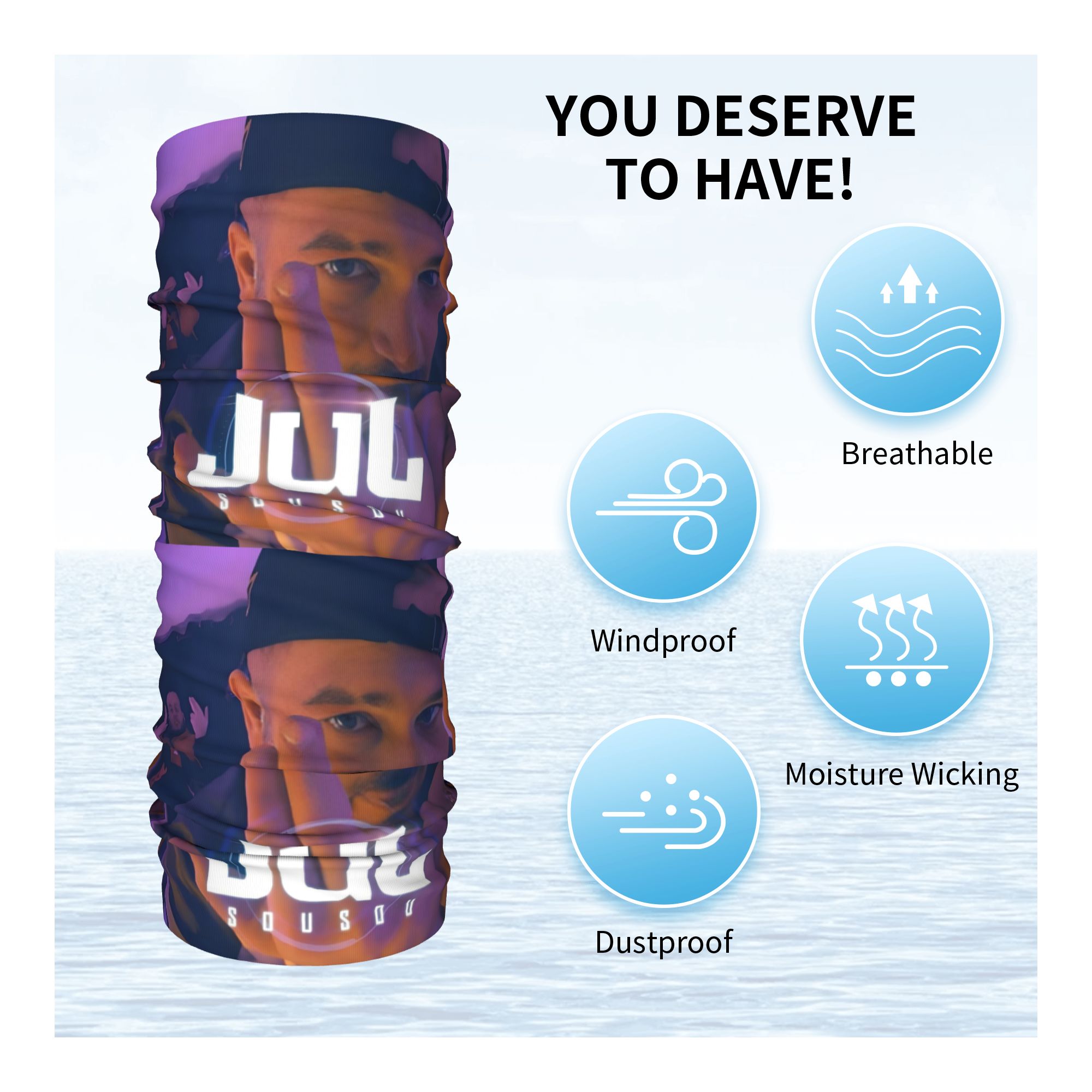 Custom JuL Rap Music Bandana W - огляд і ціна Neck Gaiter Fleece