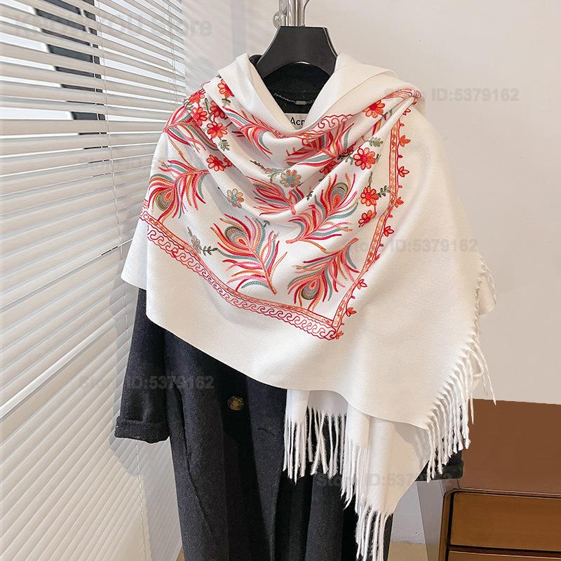 Women Ethnic Vintage Feather E - огляд і ціна Cashmere Pashmina Wrap