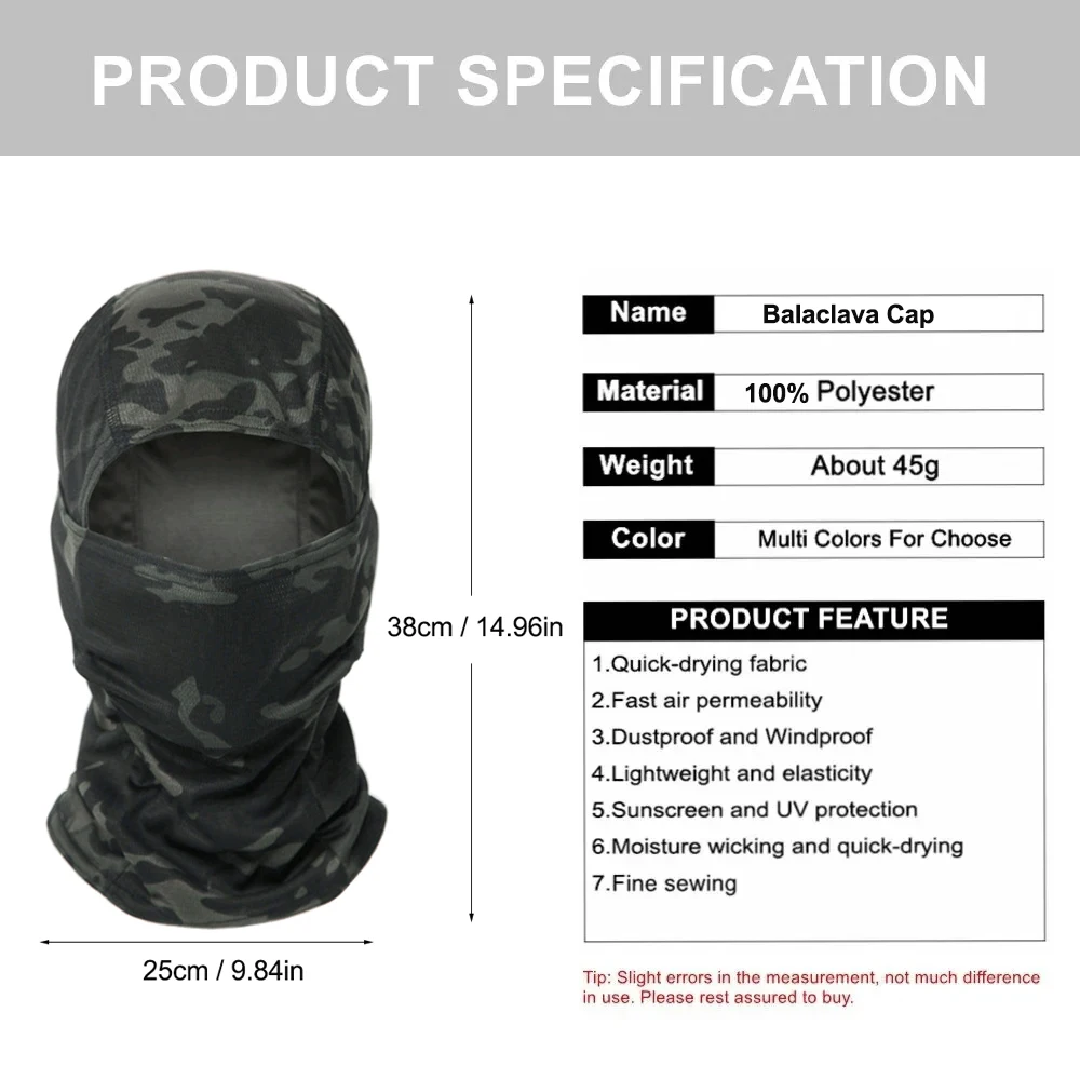 Camouflage Balaclava Hat Cycli - огляд і ціна Balaclava Ski Mask