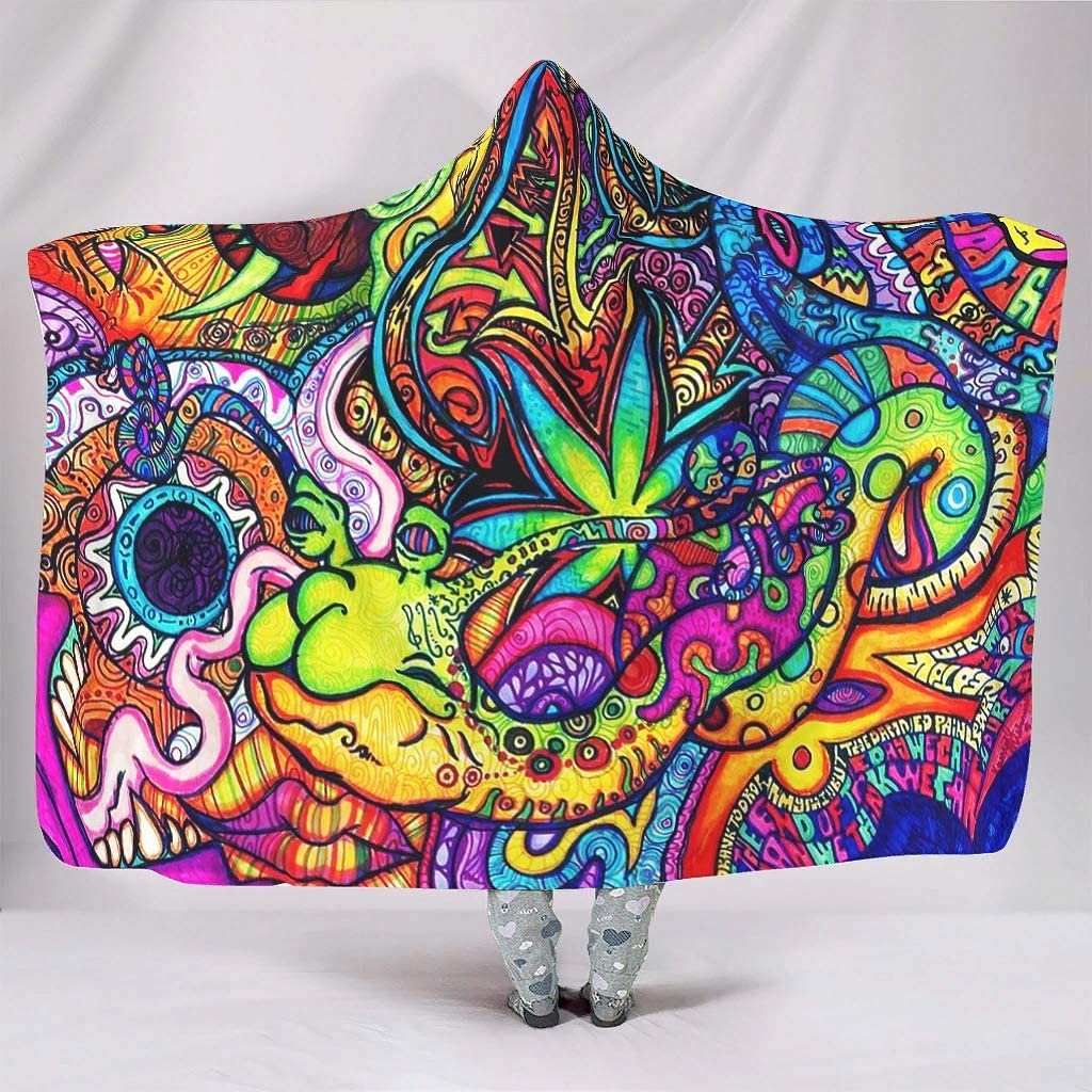 Abstract Bright Trippy Rainbow - огляд і ціна Sherpa Hoodie Fleece