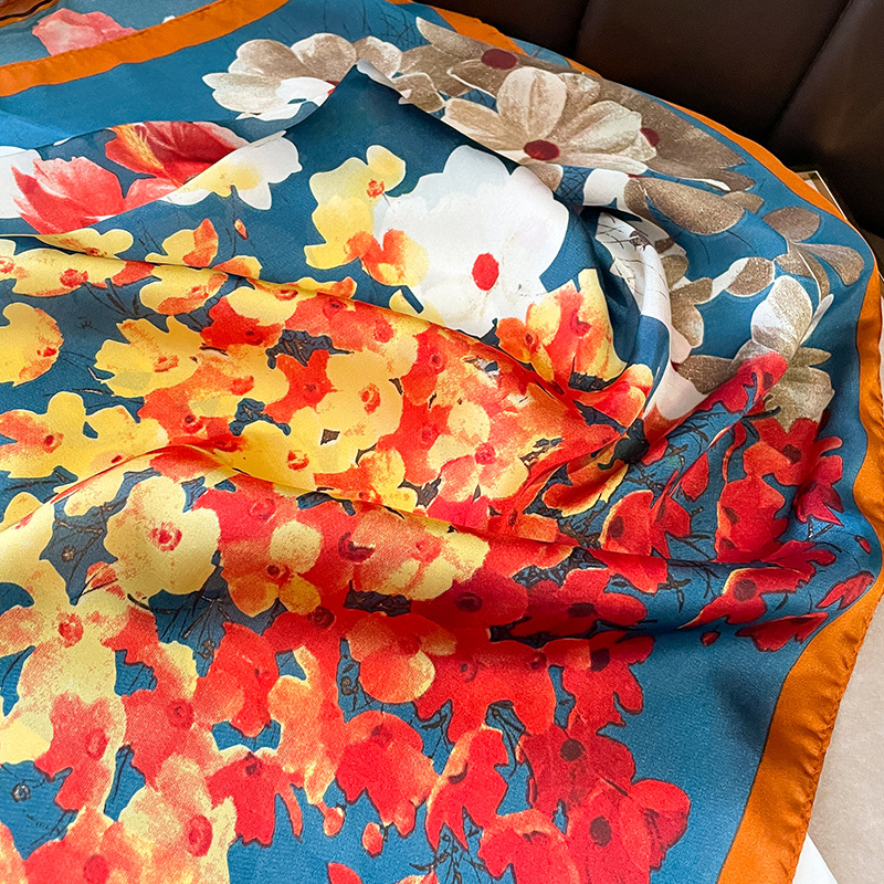 70x70cm Silk Scarf Square For  - огляд і ціна Shawl Wrap Winter