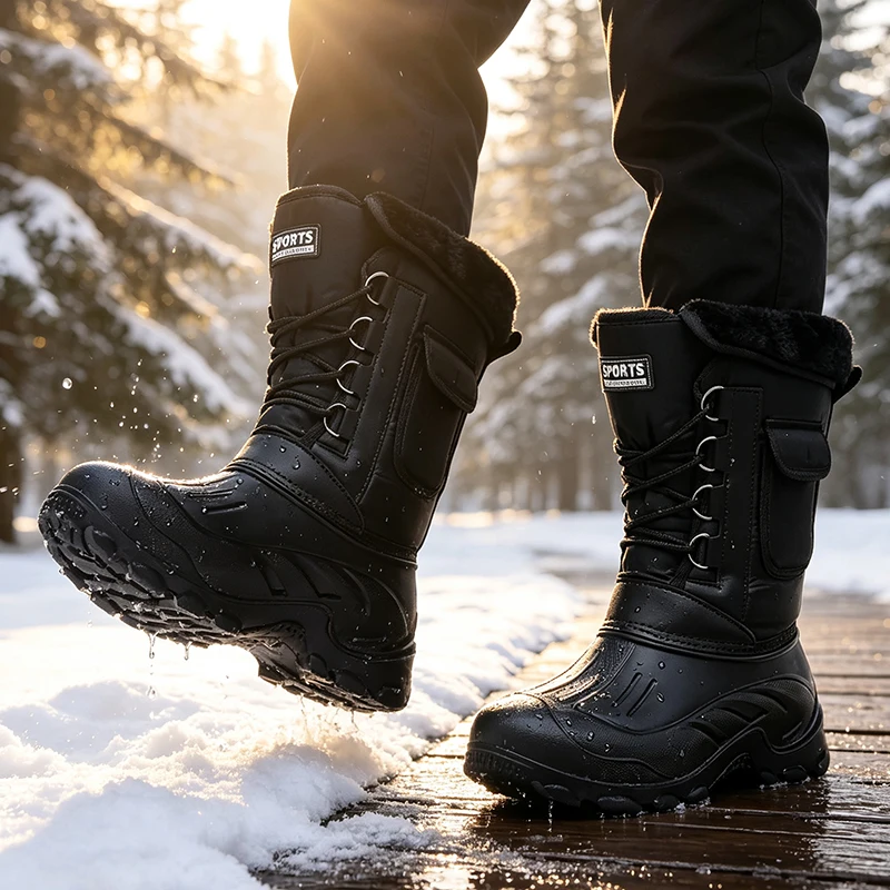 Men Winter Snow Boots Outdoor  - огляд і ціна Waterproof Winter Boot
