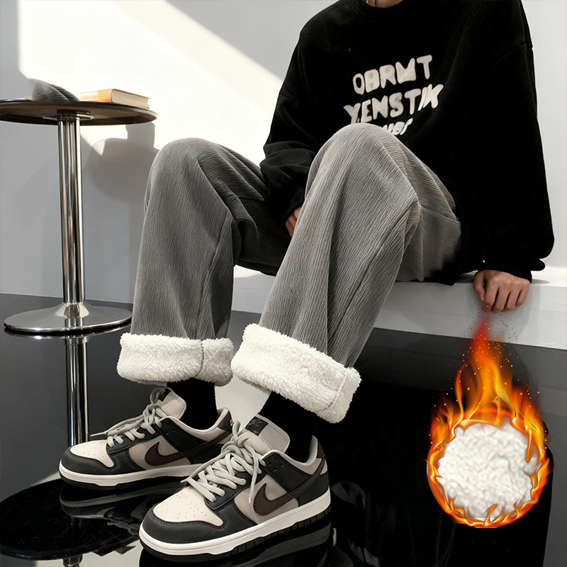 Thick Lamb Fleece Men's Pants  - огляд і ціна Corduroy Pant Warm