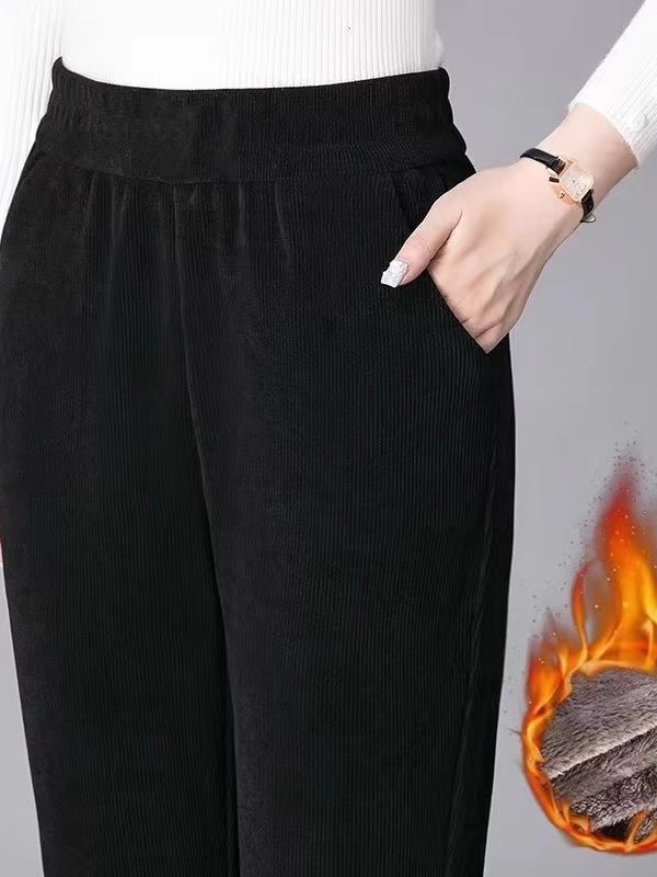 Thickened Straight Leg Pants W - огляд і ціна Corduroy Pant Warm