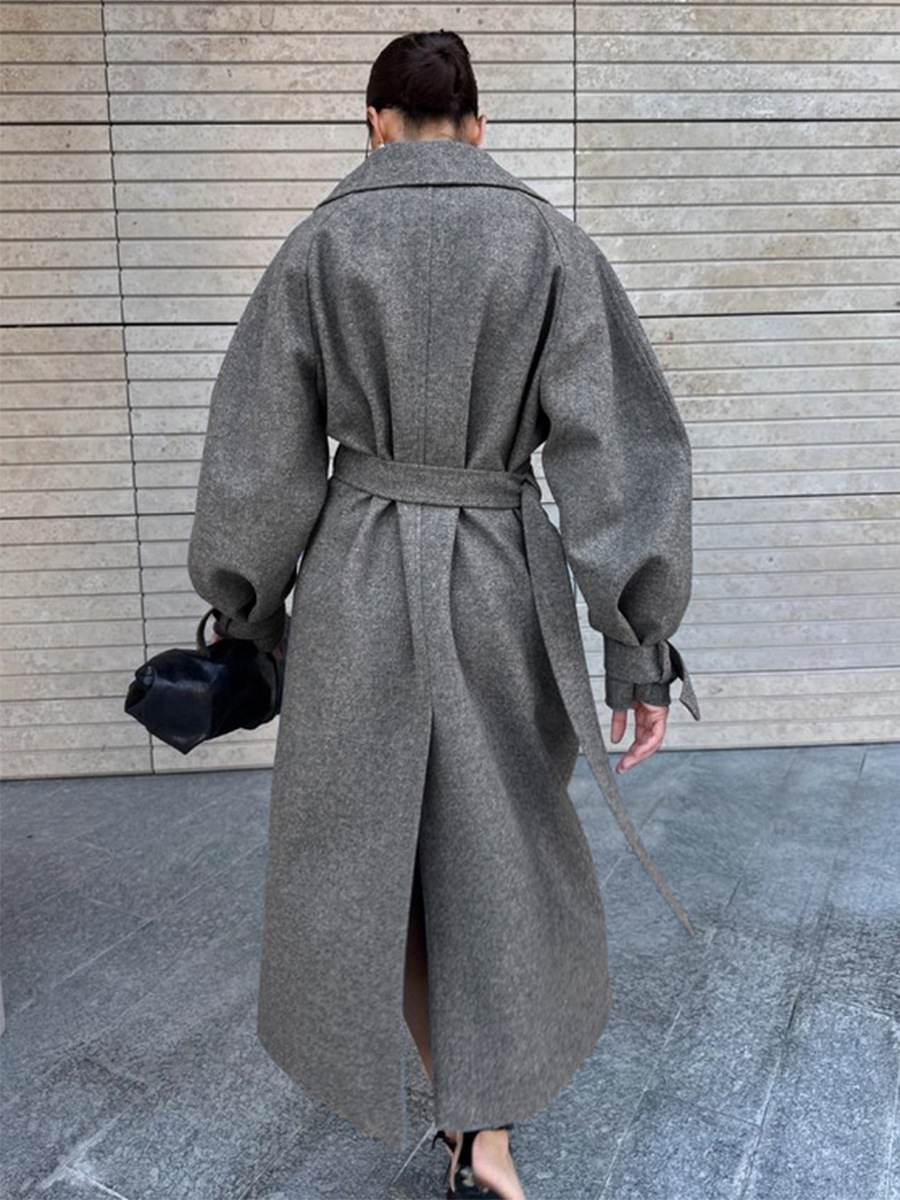LUCYSHIHATTU Long Imitation wo - огляд і ціна Wool Coat Peacoat