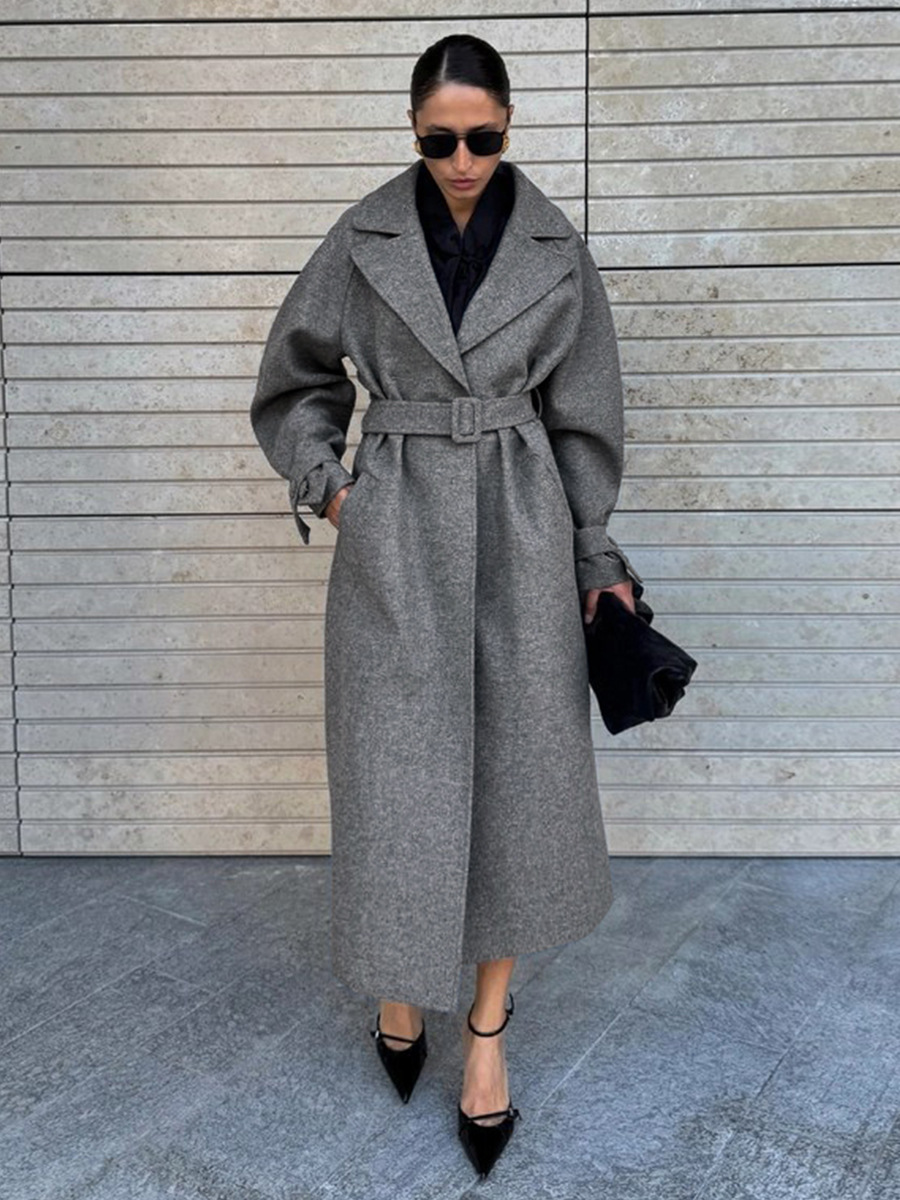 LUCYSHIHATTU Long Imitation wo - огляд і ціна Wool Coat Peacoat