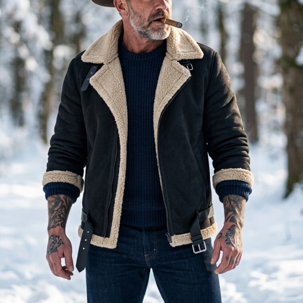 Men Winter Faux Suede Jacket F - огляд і ціна Down Jacket Packable