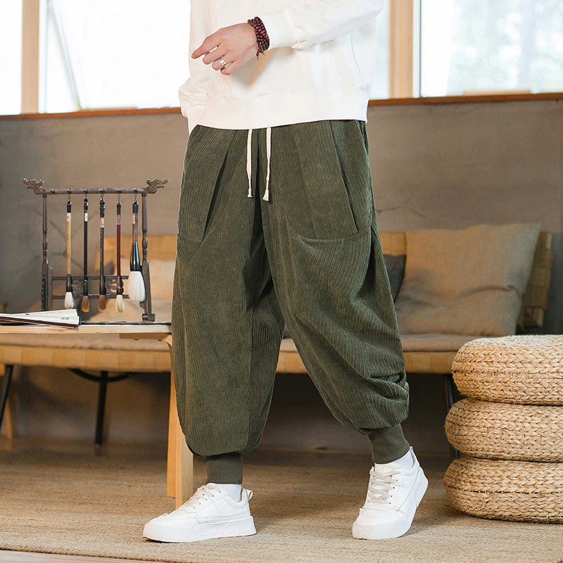 2023 Men Winter Solid Color Co - огляд і ціна Corduroy Pant Warm