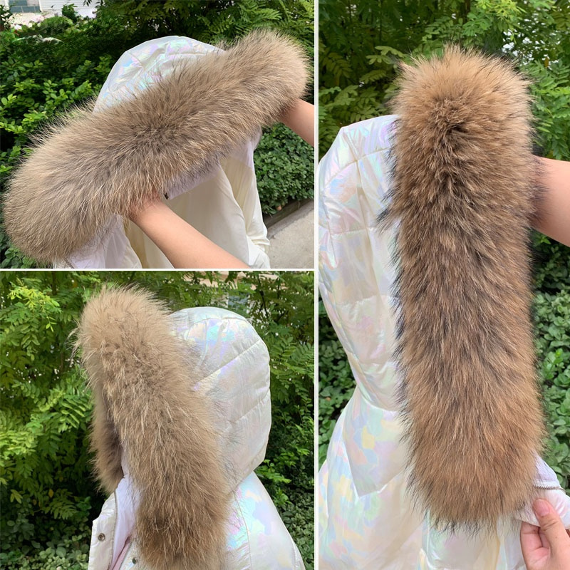 Real Fur Collar for Coat Parka - огляд і ціна Shawl Wrap Winter