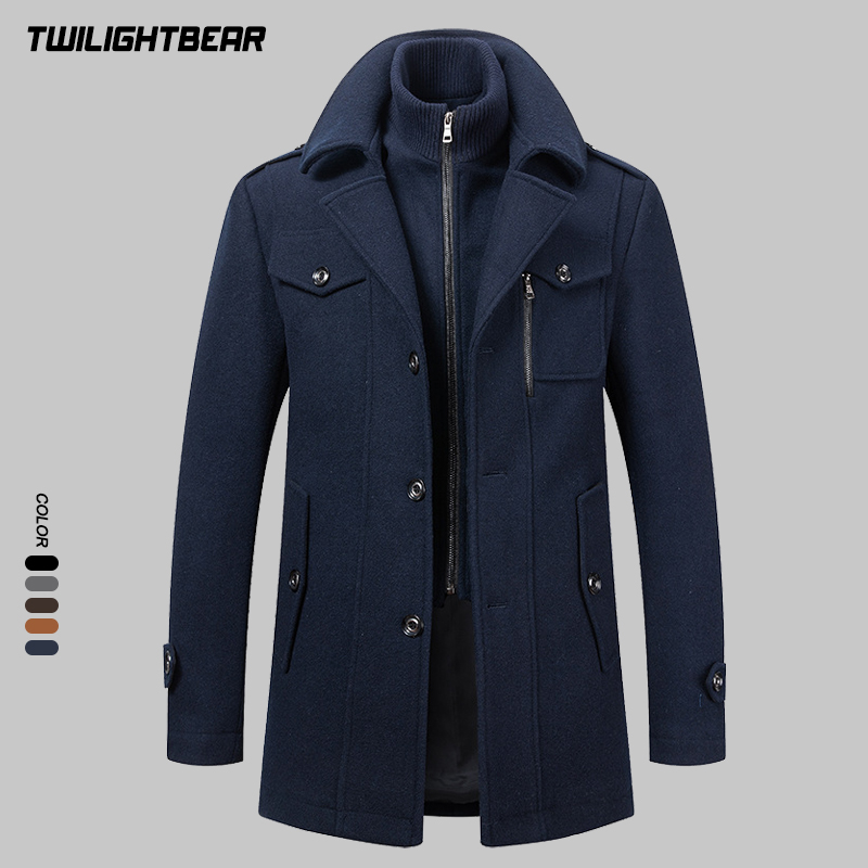 Winter Men's Wool Coat Oversiz - огляд і ціна Wool Coat Peacoat