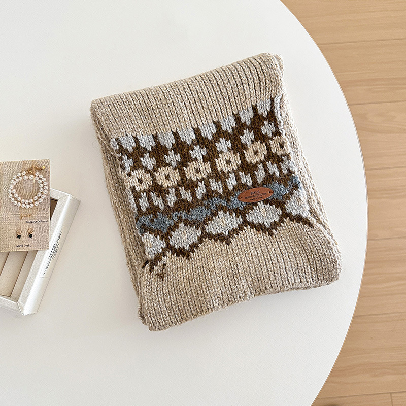 jacquard knitting scarf for wo - огляд і ціна Wool Scarf Men
