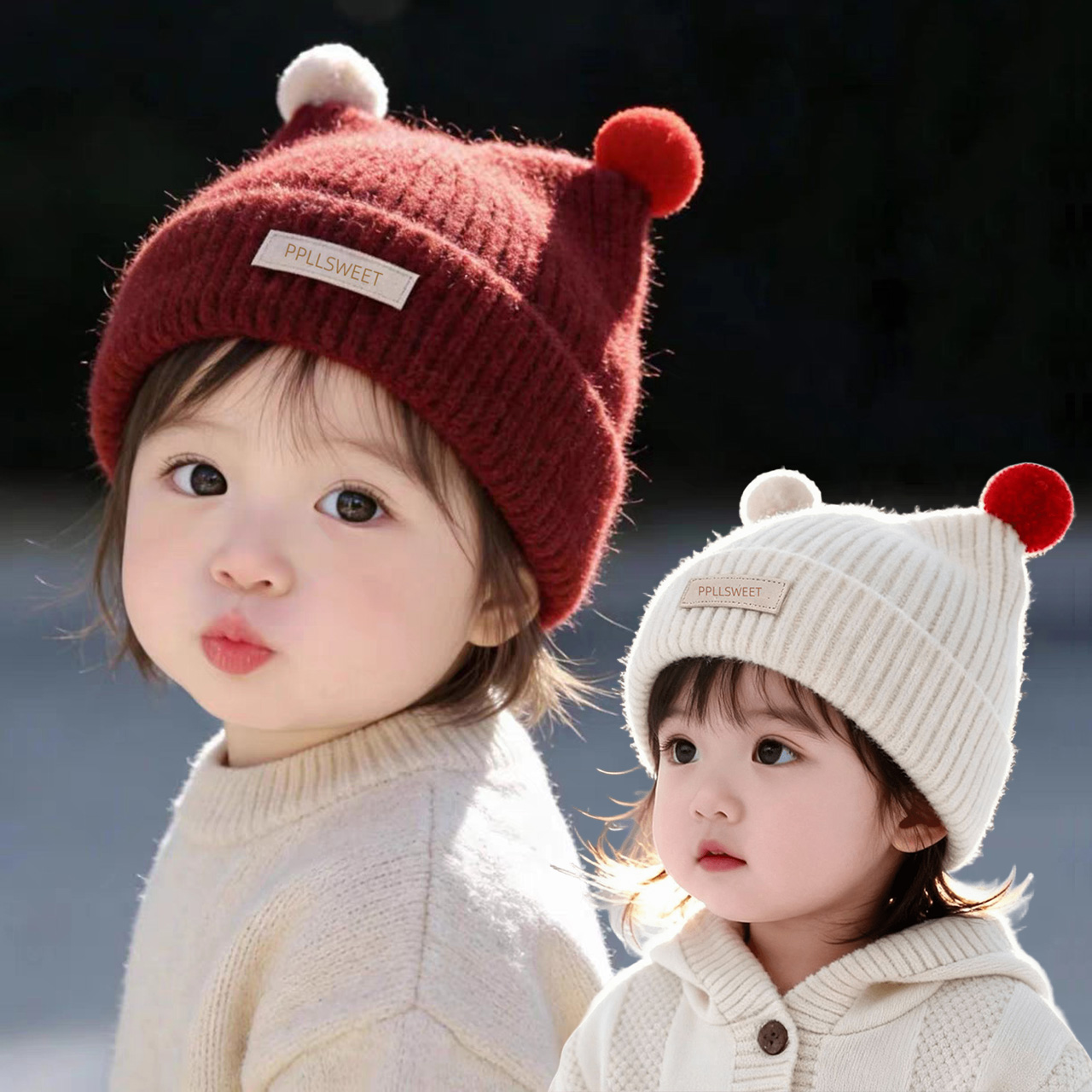 1-4Year Baby Knitted Hat Cute  - огляд і ціна Knit Beanie Hat Warm