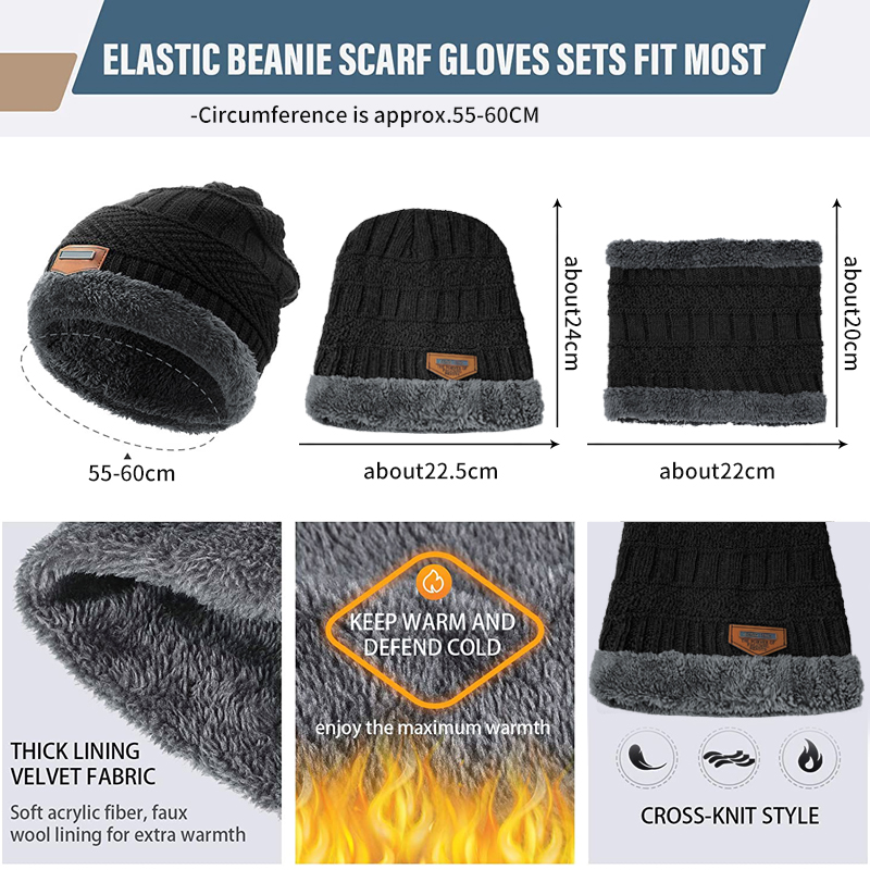 New Winter Beanie Hat for Men  - огляд і ціна Wool Scarf Men