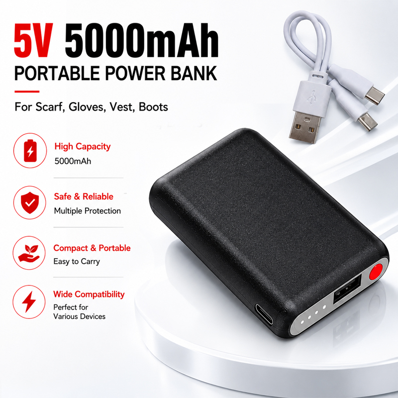 5V 5000mAh Heated Gloves Batte - огляд і ціна Heated Vest Battery