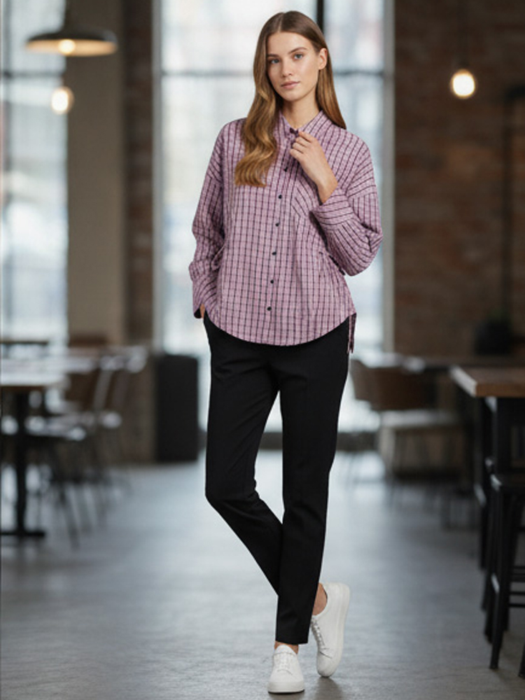Women's Trendy Plaid Shirt Ele - огляд і ціна Flannel Shirt Lined