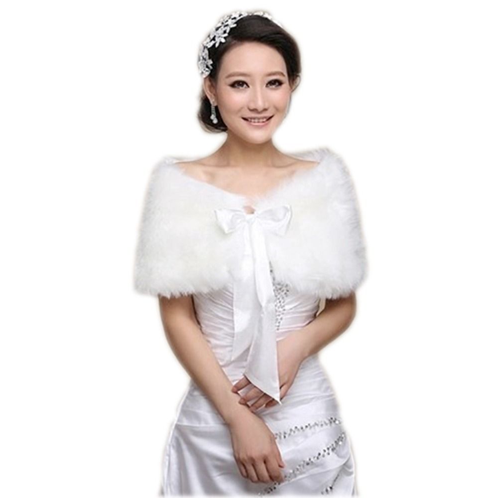 Winter Cape White Fur Shawl We - огляд і ціна Shawl Wrap Winter