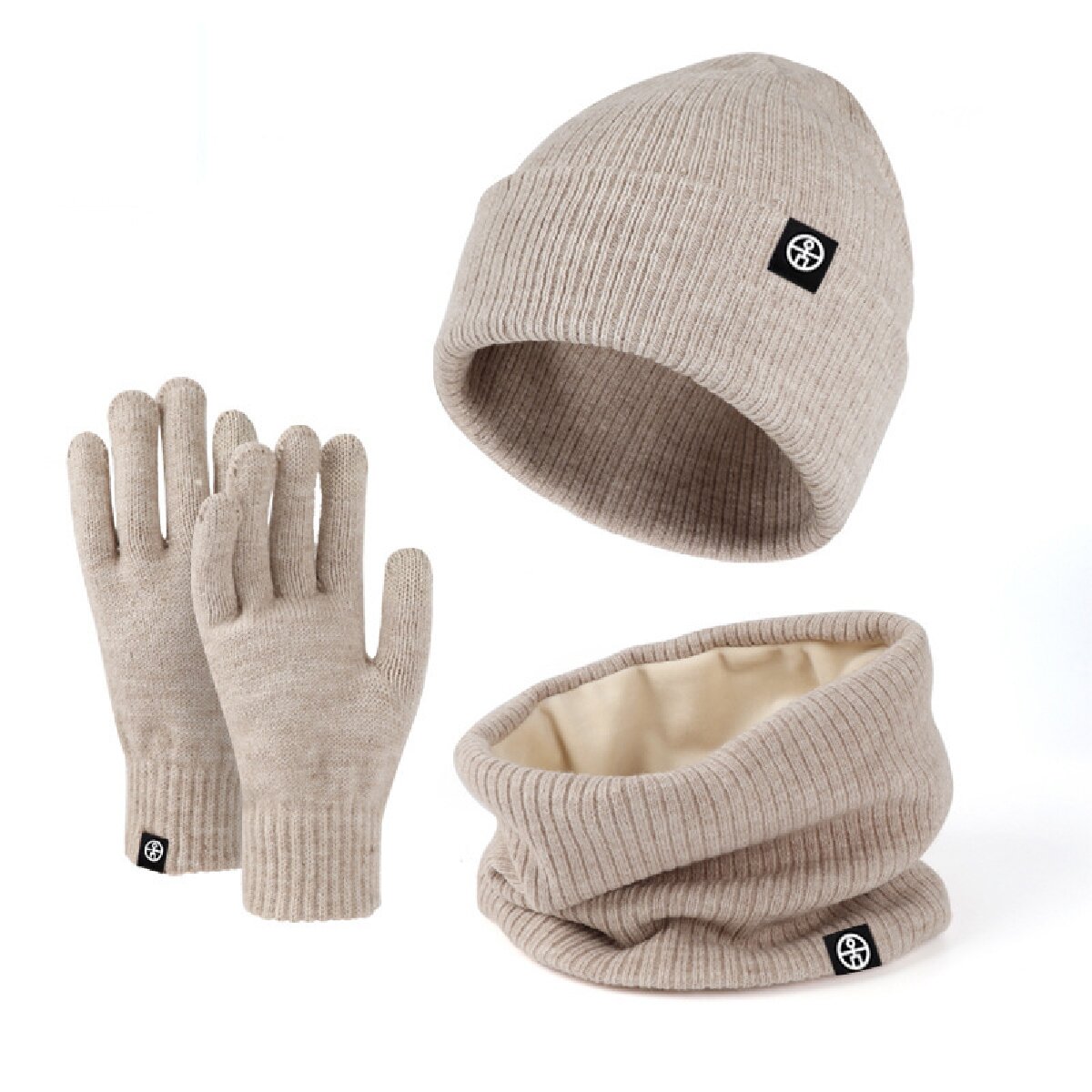 3pcs Winter Beanie Hat Gloves  - огляд і ціна Wool Scarf Men