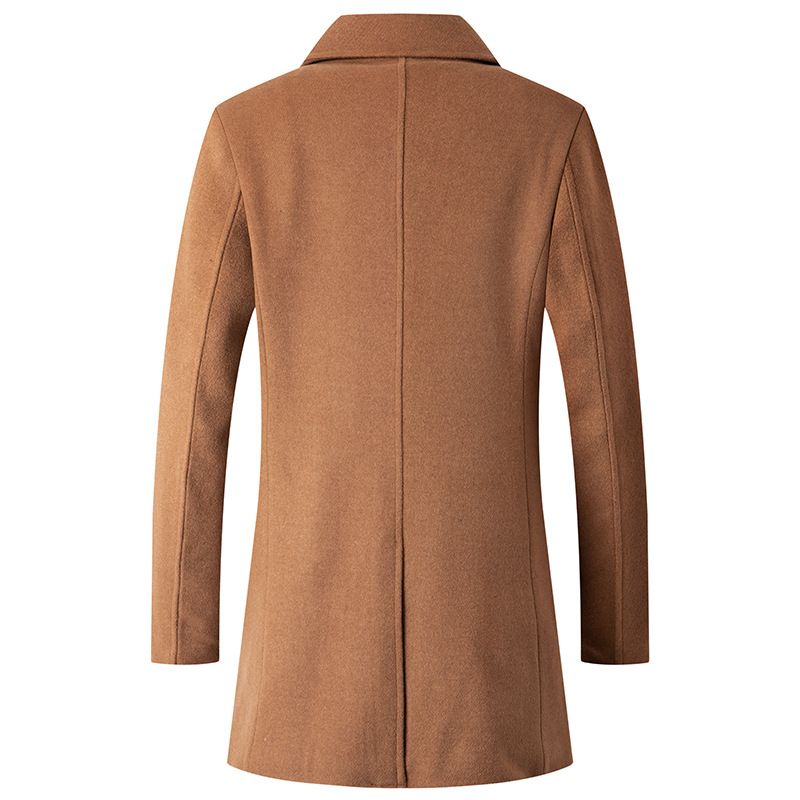 Double Breasted Coat Men Peaco - огляд і ціна Wool Coat Peacoat