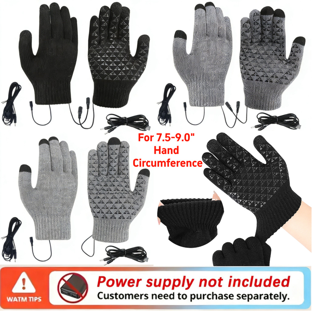 5-1Pairs USB Heated Knitted Gl - огляд і ціна Touch Screen Gloves