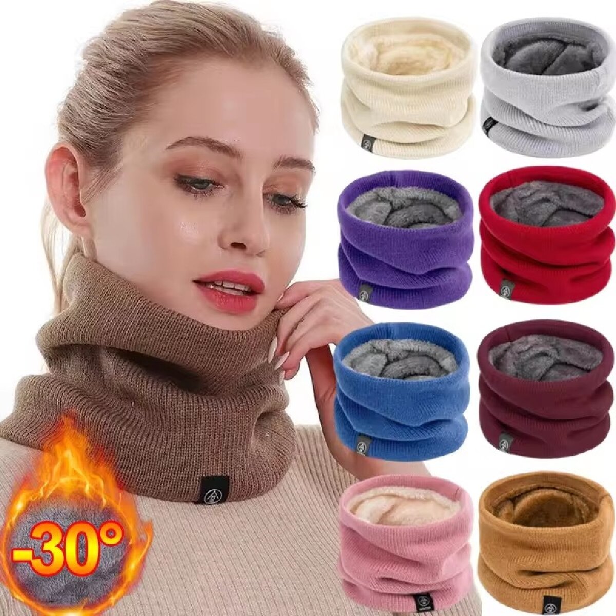 Solid Winter Plush Muffler Woo - огляд і ціна Winter Headband Fleece
